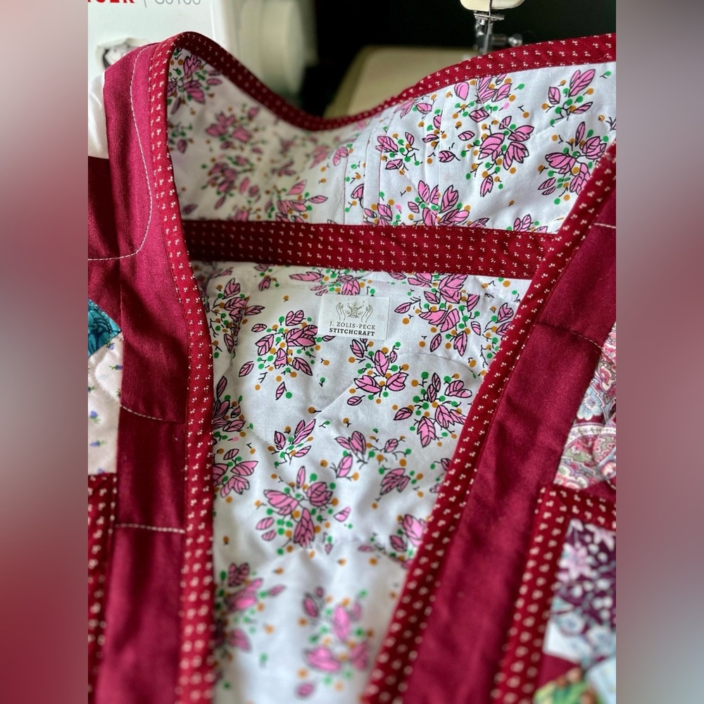 Handmade patchwork quilt cardigan, cropped shawl collar jacket, ladies' XS-M - Picture 7 of 11